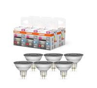 OSRAM Superstar Reflector lamp, GU5.3-Base Clear Glass,Cold White (4000K), 345 Lumen, 35W-Replacement, dimmable, 6-Pack