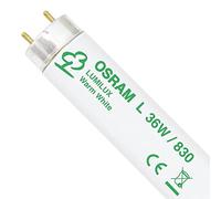 6 x Ledvance 36W 4FT Colour 830 Warm White 3000K T8 Fluorescent tube 1200mm