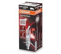 OSRAM TRUCKSTAR PRO H1 halogen headlamp, 64155TSP, 24 V commercial vehicle, folding carton box (1 unit)