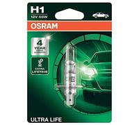 OSRAM ULTRA LIFE H1, halogen headlamp, 64150ULT-01B, 12 V passenger car, single blister (1 unit), White (White)