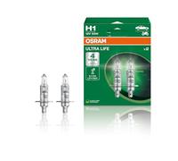 OSRAM ULTRA LIFE H1, halogen headlamp, 64150ULT-HCB, 12 V passenger car, duobox (2 units)