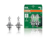 OSRAM ULTRA LIFE H4, halogen White headlamp, 64193ULT-HCB, 12 V passenger car, duobox (2 units)