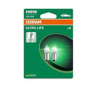 2x Genuine Osram Ulta Life H6W (BAX9s / 434) 6w 12v Clear [64132ULT-2BL]