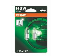 Pair of H6W Ultra Life Bulbs - 12V, 6W for Position, Parking, Rear Turn Signals