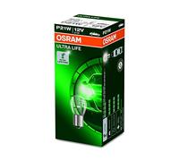 OSRAM ULTRA LIFE P21W, halogen signal lamp, brake light, rear fog light, 7506ULT, 12 V passenger car, folding carton box (10 unit)