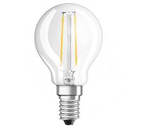 Osram Value Classic P40 E14 2700K. Clear Led Light Bulb 220-240v 4w 2700k e14. 470 Lumen. Equals 40w. 10.000 Hours. 78 x 45mm