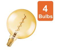 Osram Vintage 1906 Big Globe 28 Filament DIM Lamp 4W 820 Gold E27 4 Pack [EEK: G]