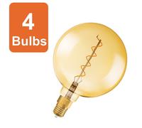 Osram Vintage 1906 Big Globe 28 Filament DIM Lamp 4W 820 Gold E27 4 Pack