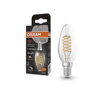 OSRAM Vintage 1906 Classic B Fil Led Lamp, E14, Clear, 4.8W, 470Lm, 2700K, Warm White Light, Dimmable, Ultra-Slim Filament, Very Low Energy Consumption, Long Life