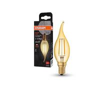OSRAM Vintage 1906 Classic Ba Fil Led Lamp, E14, Bent-Tip Candle, Clear, 1.5W, 120Lm, 2400K, Warm White Comfort Light Color, Very Low Energy Consumption, Long Life
