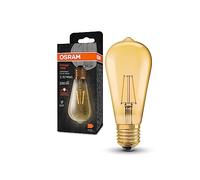 OSRAM Vintage 1906 Classic Edison Fil Led Lamp, E27, Gold, 2.2W, 250Lm, 2400K, Warm White Comfort Light Color, Very Low Energy Consumption, Long Life