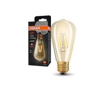 OSRAM Vintage 1906 Classic Edison Fil Led Lamp, E27, Gold, 4W, 410Lm, 2400K, Warm White Comfort Light Color, Very Low Energy Consumption, Long Life