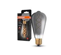 OSRAM Vintage 1906 Classic Edison Fil Led Lamp, E27, Smoke, 4W, 140Lm, 1800K, Warm White Comfort Light Color, Very Low Energy Consumption, Long Life