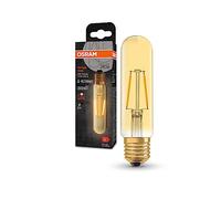 OSRAM Vintage 1906 Classic Tubular Fil Led Lamp, E27, Linear, Gold, 2.5W, 200Lm, 2000K, Warm White Comfort Light Color, Very Low Energy Consumption, Long Life