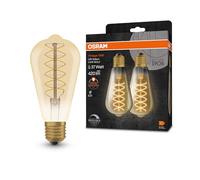 OSRAM Vintage 1906 Edison LED lamp, 4.8W, 420lm, Warm White Light Color, dimmable, CRI 80, E27 Base, Instant 100% Light, no Warm-up time, Ideal for Decorative installations, Energy Saving