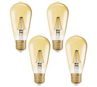 OSRAM Vintage 1906 LED Classic Edison DIM 6.5W 824 Gold E27,4-Pack