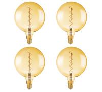 OSRAM Vintage 1906 LED Classic Globe Dimmable 4W 820 Gold E27,4-Pack