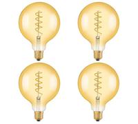 OSRAM Vintage 1906 LED Classic Globe Dimmable 4W 820 Gold E27,4-Pack