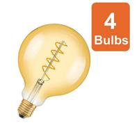 OSRAM Vintage 1906 LED Classic Globe Dimmable 4W 820 Gold E27,4-Pack