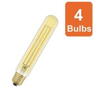 Osram Vintage 1906 Led Tubular 35 Filament Lamp 4W 820 Gold E27 400Lm 4 Pack