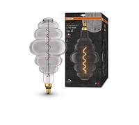 OSRAM Vintage 1906 Smoke Tinted LED lamp, 4.8W, 100lm, Beehive Shape with 200mm Diameter & E27 Base, Warm White Light, dimmable Filament, Life of up to 15,000 Hours