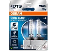 2x OSRAM Xenarc Cool Blue Boost D1S Car Headlight Bulbs (Twin) [66140CBB-2HB]