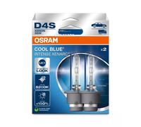 OSRAM XENARC® COOL BLUE® INTENSE D4S, +150% more brightness, up to 6,200K, xenon headlight lamp, LED look, Hanging folding box (2 lamps)