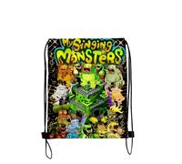 OSRDFV My Singing Monsters 3D Cartoon Gym String Swimming Backpack Water Resistant 48x32cm Suitable for Sport Yoga Travel Girls Boys Party Gym Sport Trip Storage Pouch (Type 14, 48x32cm)