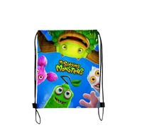 OSRDFV My Singing Monsters 3D Cartoon Gym String Swimming Backpack Water Resistant 48x32cm Suitable for Sport Yoga Travel Girls Boys Party Gym Sport Trip Storage Pouch (Type 6, 48x32cm)