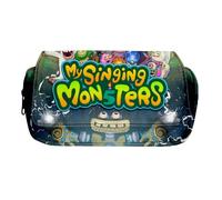 OSRDFV My Singing Monsters Fashion Stationery Pencil Case for Girls/Boys Teenager Schooler Gift, Wubbox Cartoon Large Capacity Compartment Back to School Pen Bag (My Singing Monsters Pencil Bag - 02)