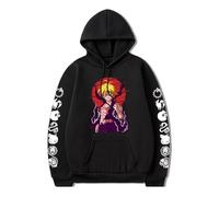 OSRDFV The Seven Deadly Sins: Wrath of the Gods Meliodas Hoodie Cosplay Costume Anime Merch Figures Printed Hooded Sweatshirt Jumper Pullover for Kids Adult (Type 4, S) Black