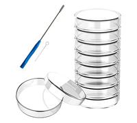 OSRGZRNGR 10 Pieces Glass Petri Dishes Culture Dishes Reusable Easy Clean for Accessories 60mm, Clear