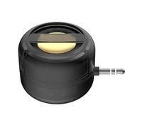 OSRGZRNGR 3.5mm Jack USB C Portable Plug in Mini Phone Speaker for Smartphone Computer Black, Clear Black, 4.1x4.1x3.4cm