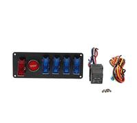 OSRGZRNGR 6 in1 Racing Car 12V Ignition Switch Engine Start Push Button Toggle Panel