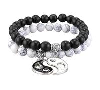 OSRGZRNGR Bracelets Yin Yang Adjustable Rice Bead for Lovers Girlfriend Boyfriend