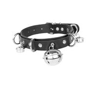 OSRGZRNGR Goth Choker Collar Women Adults Bell Choker for Festival Fancy Dress Cosplay Black, Width 2.5cm