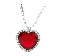 OSRGZRNGR Love Heart Pendant Necklace Present Rhinestone Fashion for Her Woman Brides