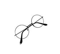 OSRGZRNGR Multi Style s Newborn Baby Lightweight Metal Glasses Infant Flat Classic Glasses Shooting Props, Black