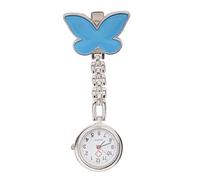 OSRGZRNGR Nurse Watches Wall Charts Clock Butterfly Pocket Fob Watches Light Blue, 8x2.5x3.6cm