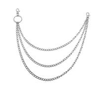 OSRGZRNGR Unisex Metal Wallet Chain Jeans Biker Rocker Double Layered Necklace 3 Layer