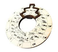 OSRGZRNGR Wooden Melody Tool Circle of Fifths Chords Wheel for Notes Chords Guitar Bass 12cm