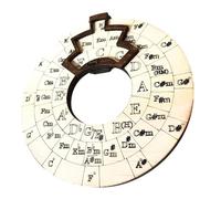 OSRGZRNGR Wooden Melody Tool Circle of Fifths Chords Wheel for Notes Chords Guitar Bass 15cm