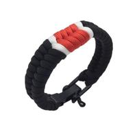 OSS-BJJ Combat Sports - Brazilian Jiu Jitsu Ranked Bracelet - BJJ Wristband - Jiu Jitsu Bracelet - Selection of Colours (Black, 24)