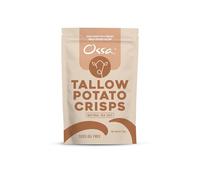 OSSA Beef Tallow Potato Crisps | Hand Cooked Kettle Chips Fried in 100% Grass Fed Beef Dripping | Seed Oil Free, All Natural Snack | Traditional Style | Keto & Paleo Friendly
