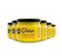 Ossa Organic Ghee - Traditional Clarified Butter from British Grass-Fed Cows | Keto, Paleo & Whole30 Friendly | Lactose-Free, Organic Cooking Fat | 265g Jars (Pack of 6)
