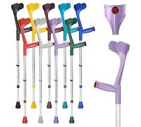 Ossenberg Classic Open Cuff Ergonomic Grip Elbow Crutch - Lilac - Single | Lightweight Height Adjustable Economy Comfort Coloured Forearm Crutch for Adults Men & Women Mobility and Walking Aid