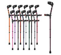 Ossenberg Comfort Grip Closed Cuff Double Adjustable Crutch - Aubergine - Left Handed | Height Adjustable Elbow Crutch for Men Women Adults Arthritis Comfort Anatomic Handle Forearm Ergonomic