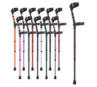 Ossenberg Comfort Grip Closed Cuff Double Adjustable Crutch - Aubergine - Right Handed | Height Adjustable Elbow Crutch for Men Women Adults Arthritis Comfort Anatomic Handle Forearm Ergonomic