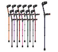 Ossenberg Comfort Grip Closed Cuff Double Adjustable Crutch - Blue - Right Handed | Height Adjustable Elbow Crutch for Men Women Adults Arthritis Comfort Anatomic Handle Forearm Ergonomic