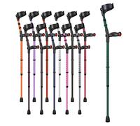 Ossenberg Comfort Grip Closed Cuff Double Adjustable Crutch - Green - Right Handed | Height Adjustable Elbow Crutch for Men Women Adults Arthritis Comfort Anatomic Handle Forearm Ergonomic